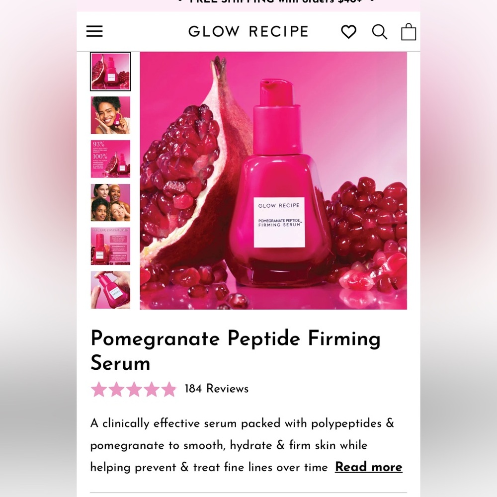 Pomegranate Peptide Firming Serum BRAND NEW